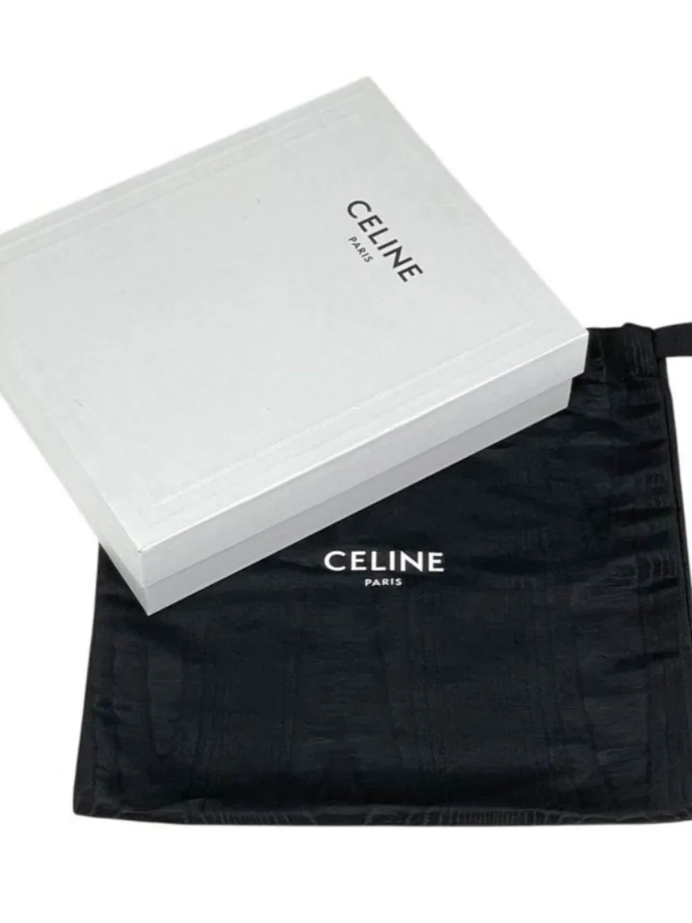 Celine Chain Wallet Margo Triomphe 2-Way Clutch Brown Black - Picture 12 of 12